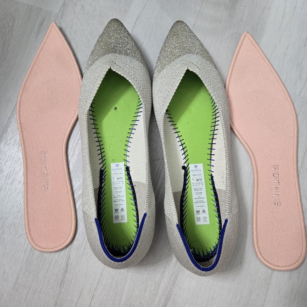 Rothy's Pointed Toe Flats Size 11 VGUC